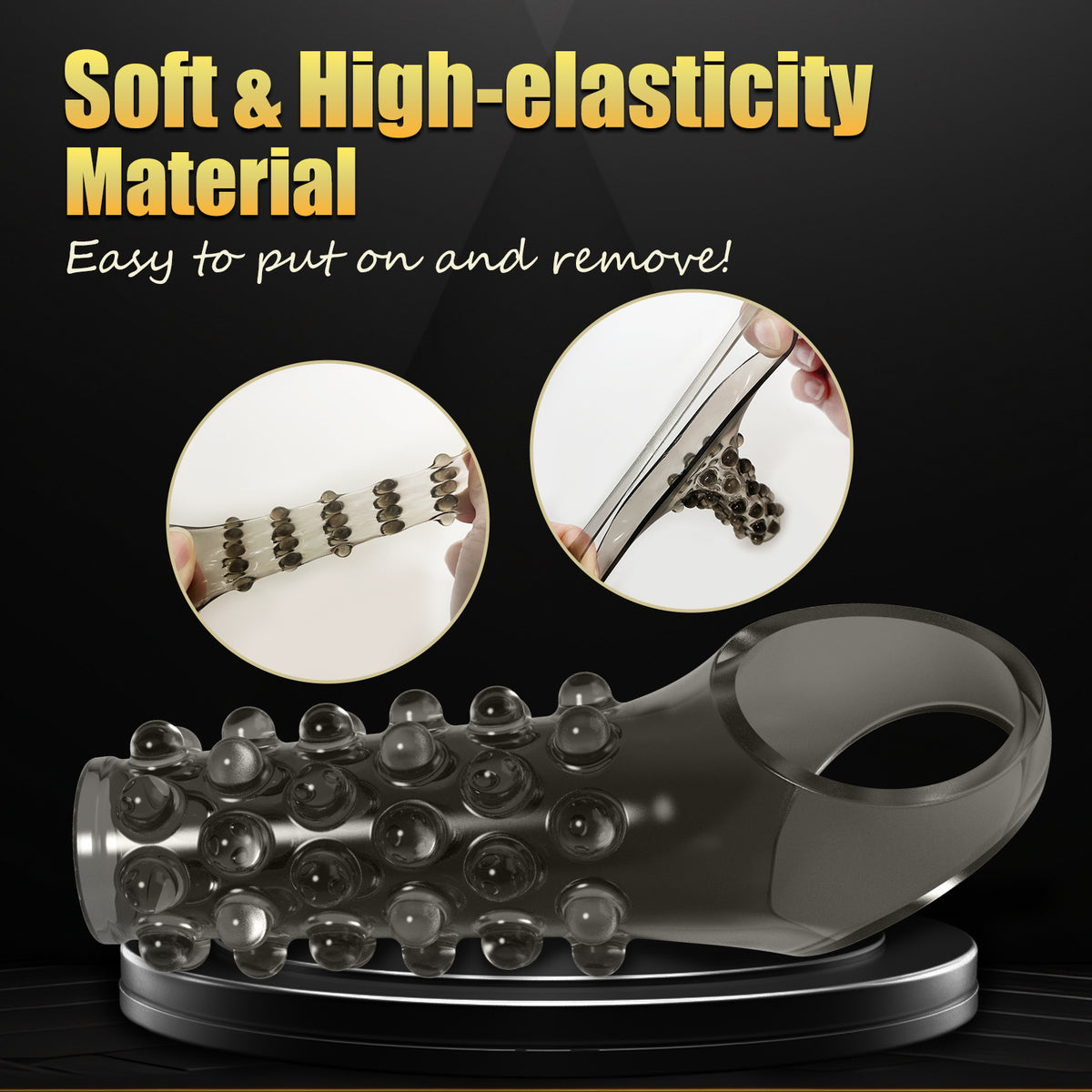 Soft & Stretchy Bump-Textured Cock Ring for Longer-Lasting Performance - image 9