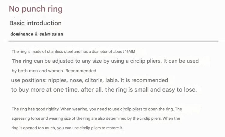 Virginal Clitoris Ring No Piercing Labia Ring - image 2