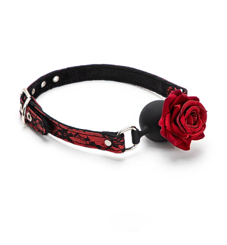 Breathable Adult Ball Gag – Best Bondage Mouth Gag for Couples & BDSM Play - Wine - image 3