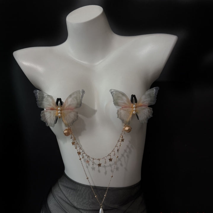 Wings & Whispers  - Pink Butterfly Nipple Clamps - image 0