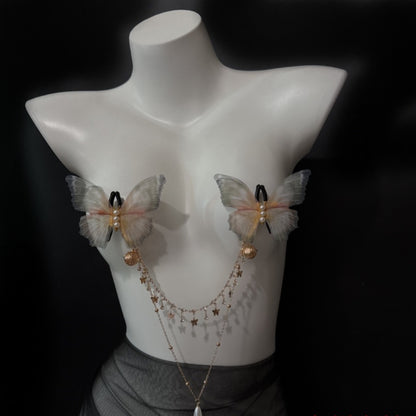 Wings & Whispers  - Pink Butterfly Nipple Clamps - image 0