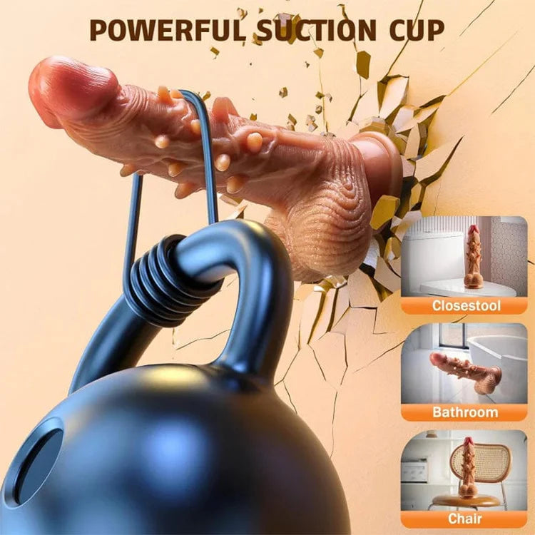 Thrusting & 10 Vibration G Spot Anal Stimulation Heating Dildo - image 2