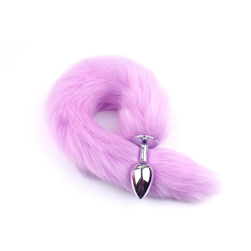 Purple Fox Tail Butt Plug • 18.1 Inch Tail - Purple - image 0