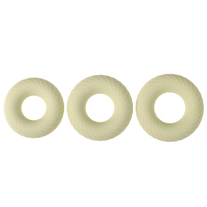Thickened Cock Rings - light green SML set - image 6