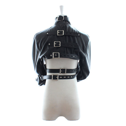 PU Leather Straitjacket Restraint Bondage Fetish Harness - image 8