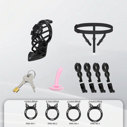 Invisible Butterfly Chastity Cage - Black - M - image 6