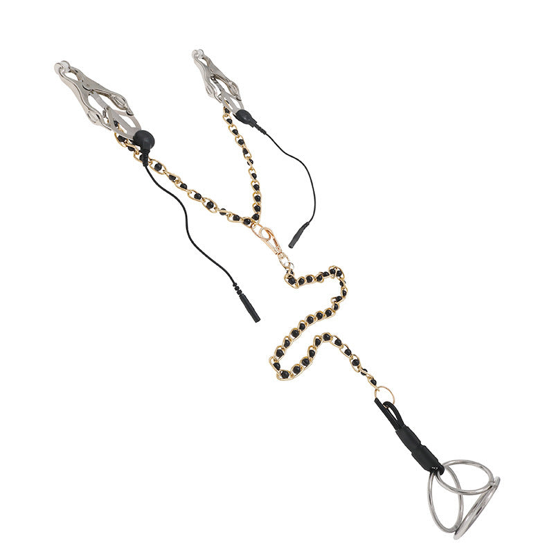 E-stim Nipple Clamps & Urethral Sound & Penis Ring Set - image 4