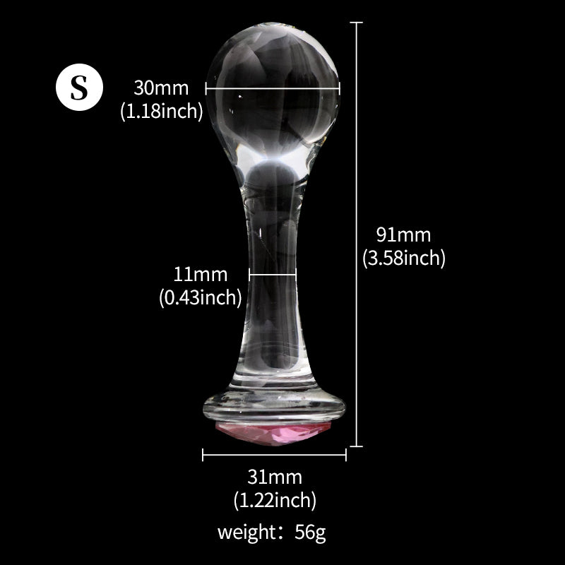 Crystalglow Glass Pleasure Anal Plug - image 5