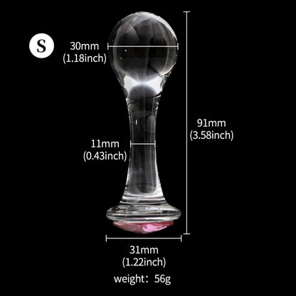 Crystalglow Glass Pleasure Anal Plug - image 5