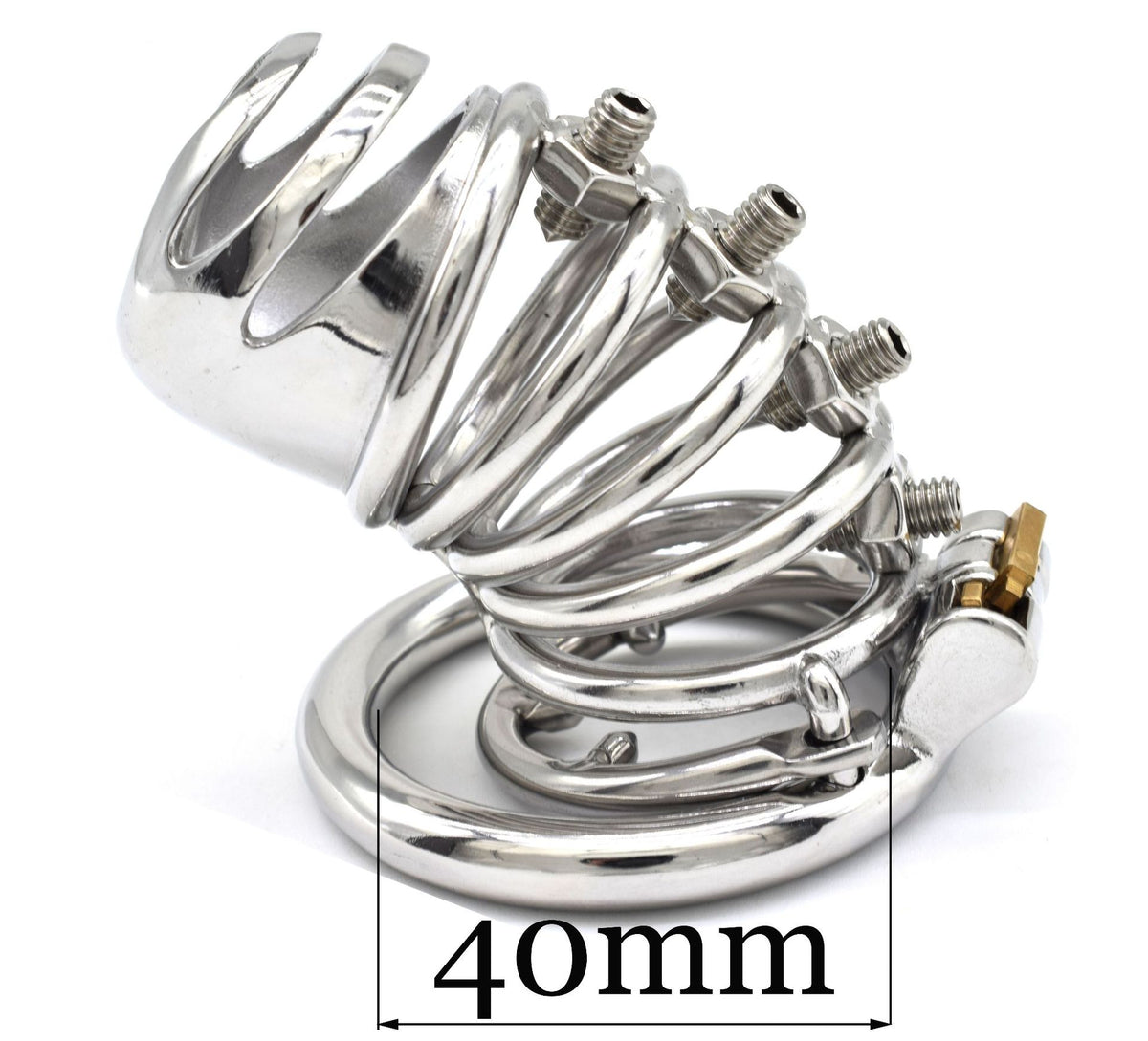 Hollow Spiked Chastity Cage - 40mm - image 3