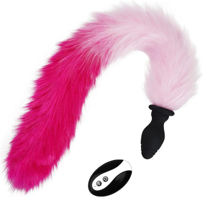 Multicolor Fox Tail Light Up Butt Plug - Pink & rose - image 16
