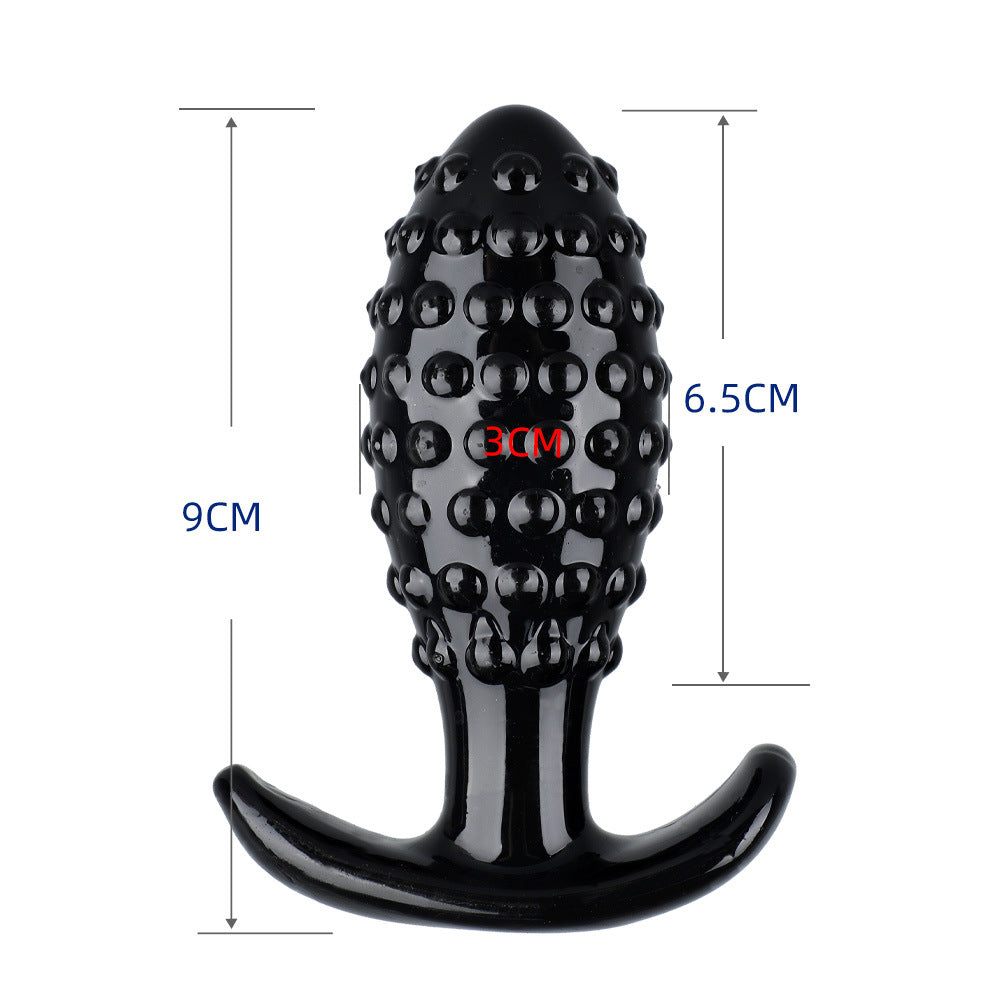 Pineapple Crystal Creative Butt Plug - Black - M - image 1