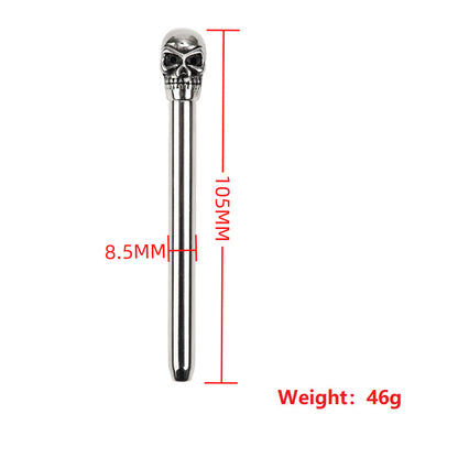 Male Penis Urethral Sound Stainless Steel Skull Head - image 2