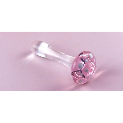 Clear Glass Anal Dildo with Pink Gem – Hypoallergenic & Smooth - image 4
