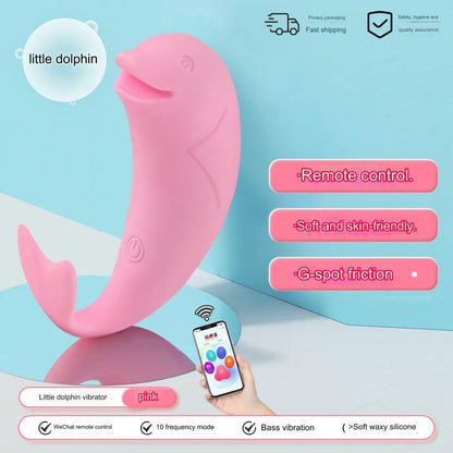 Dolphin Women Vibrator Sex Toy - Pink - image 3