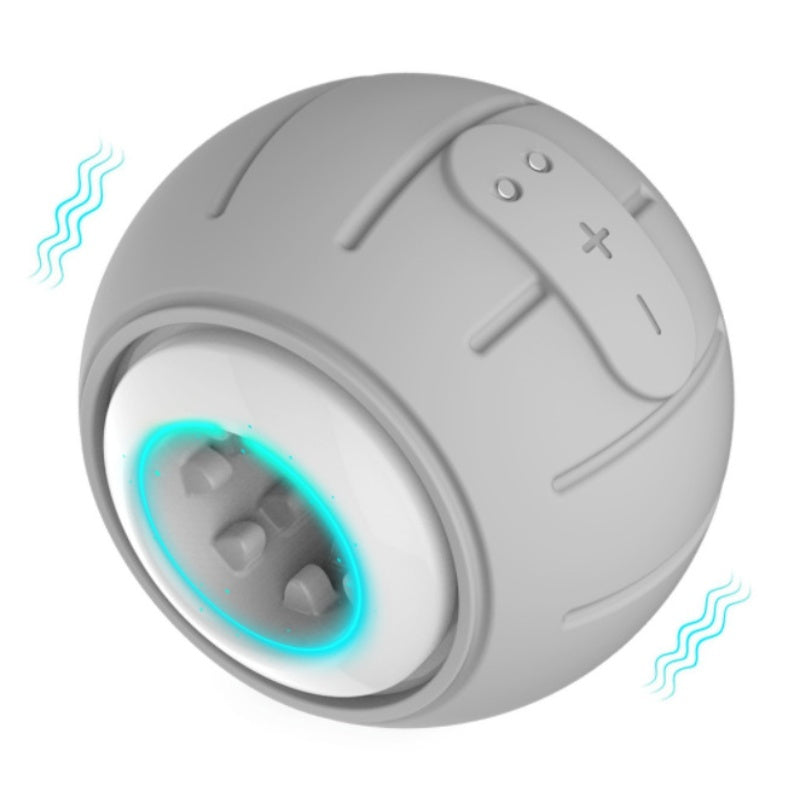 Male Masturbator – Waterproof Vibrating Stroker with 6 Speeds - Light Gray - image 0