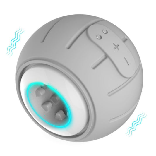 Male Masturbator – Waterproof Vibrating Stroker with 6 Speeds - Light Gray - image 0