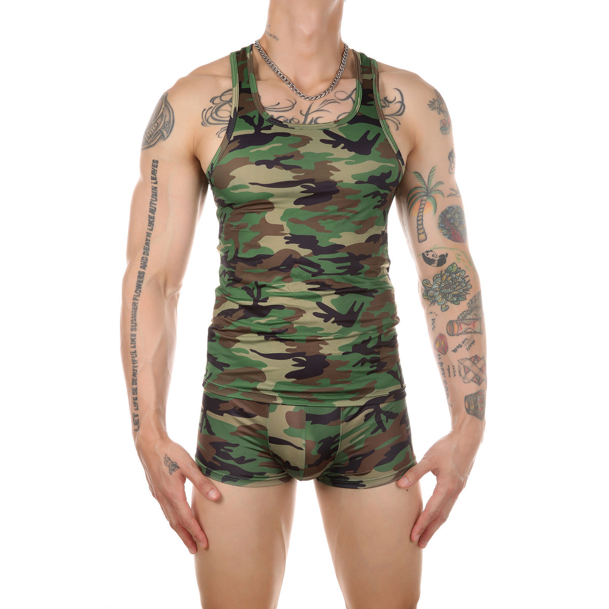 Men's Jungle Camouflage Tank Top Vest - image 3