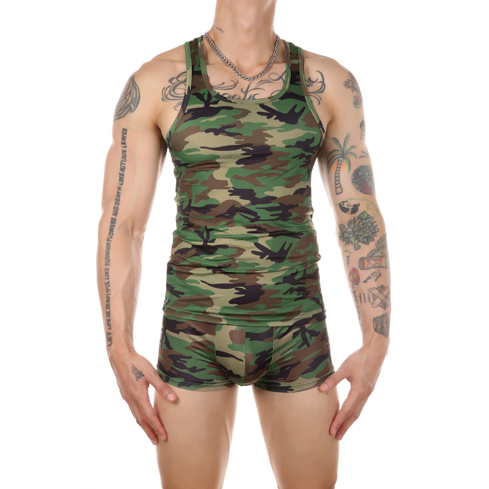 Men's Jungle Camouflage Tank Top Vest - image 3