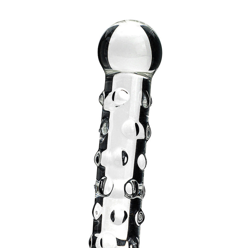 Textured Glass Dildo – Handcrafted Bobble Shaft for G-Spot & Anal Play - image 3