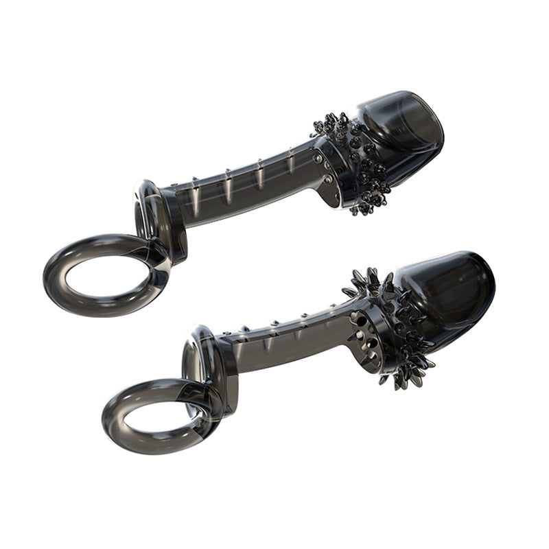 Reusable Silicone Cock Sleeve Dick Enlargement Delay Ejaculation Lasting Toys - image 4