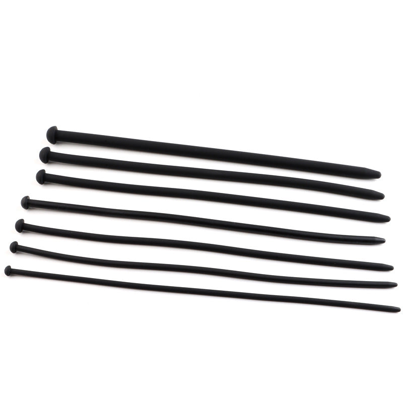 Black Silicone Urethral Sounds 7pcs Set - image 1