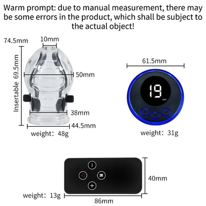 Electric Shock Penis Sleeve Glans Ring BDSM Sex Toy - image 3