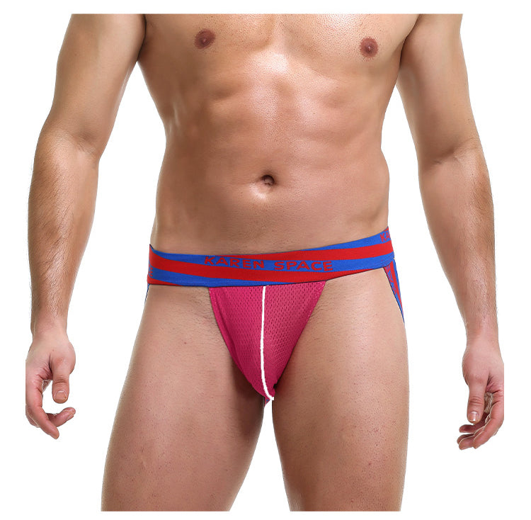 Mesh Men's Hip Lift Tights - Rose - XL - image 3