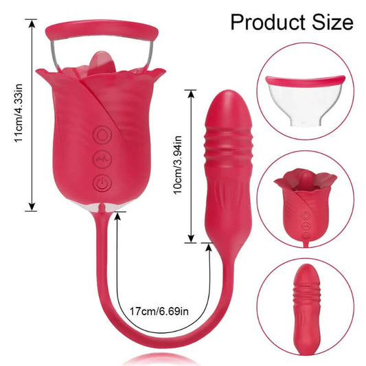 Womens Rose Toy With 10 Tail Thrusting Modes - image 0