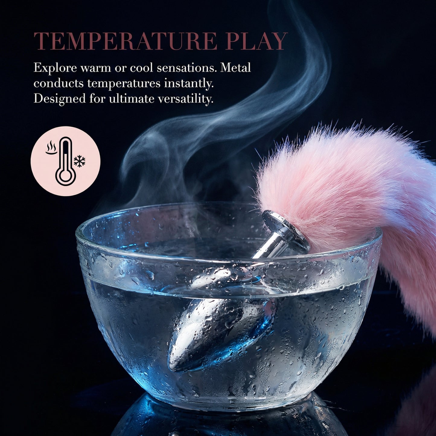 Pink Fox Tail Butt Plug • 18.1 Inch Tail - image 2