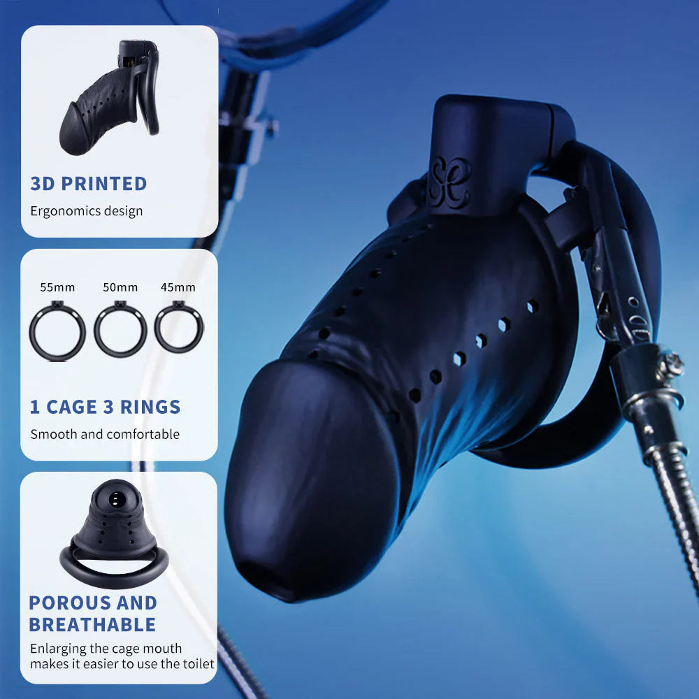 Black Slave Chastity Cage - image 5