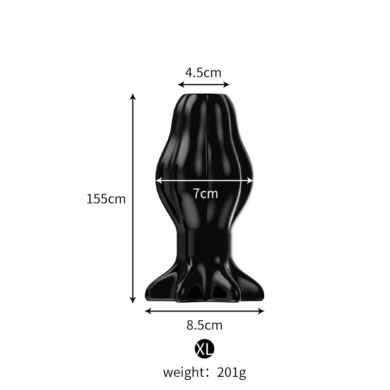 BlossomGrip TPE Anal Plug - Black - XL - image 14