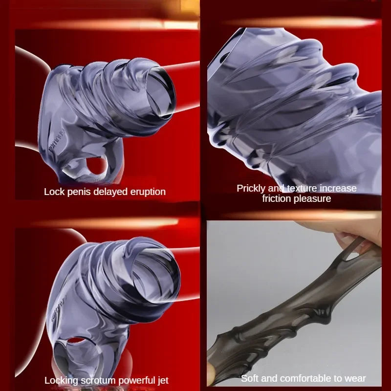 Delayed Ejaculation Cock Enlargement Ring Penis Sleeve - image 2