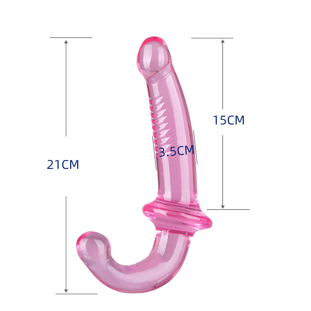 Double Wow Strapless Strap-On Dildo - B - Pink - image 2