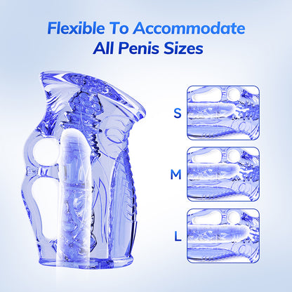 Open-Ended Male Stroker with 3D Beaded Texture – Manual & Vibrating Versions Available - image 2