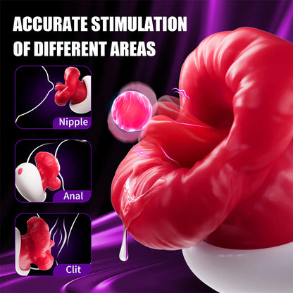 Clitoral Stimulator 8 Vibratiing & Licking Modes Nipple Toys - image 3
