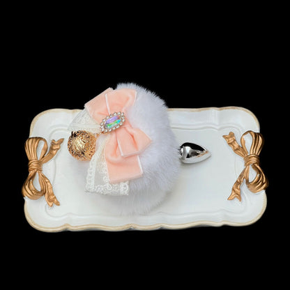 Luxury Bunny Tail Plug Set – 10 cm Plush Tail with Detachable Bow Bell - image 4