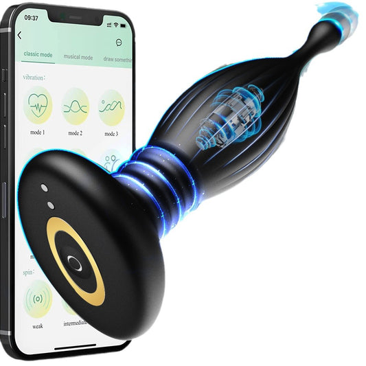 VelvetDrive – Silicone Anal Plug with App Control - Black - image 1