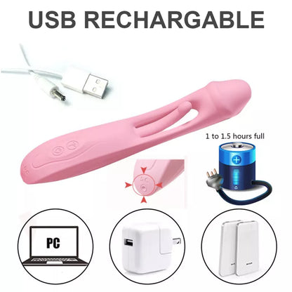 12 Vibration Mods Beating Licking Massager Wand with Leg Strap - image 6