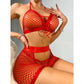 Sexy Fishnet Two Piece Lingerie Set – Backless Halter Top with Bow Tie & Matching Shorts - image 17