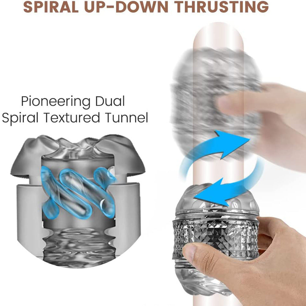 Crystal Spiral Male Stroker – Dual Stimulation - image 2