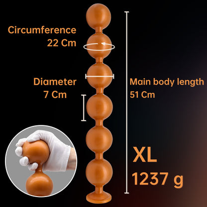 Extra Large Butt Plugs Huge Beaded Anal Plug - xl - image 9