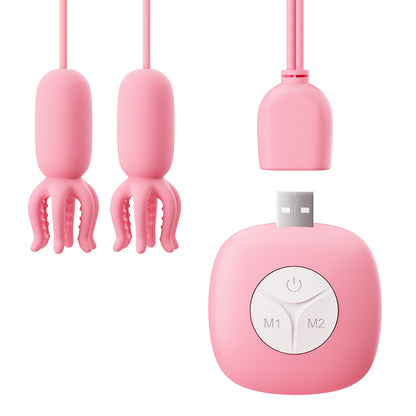 ROSELEX Octopus Nipple Clamp Vibrator - Pink - image 0