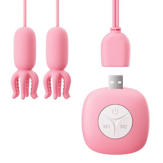 ROSELEX Octopus Nipple Clamp Vibrator - Pink - image 0