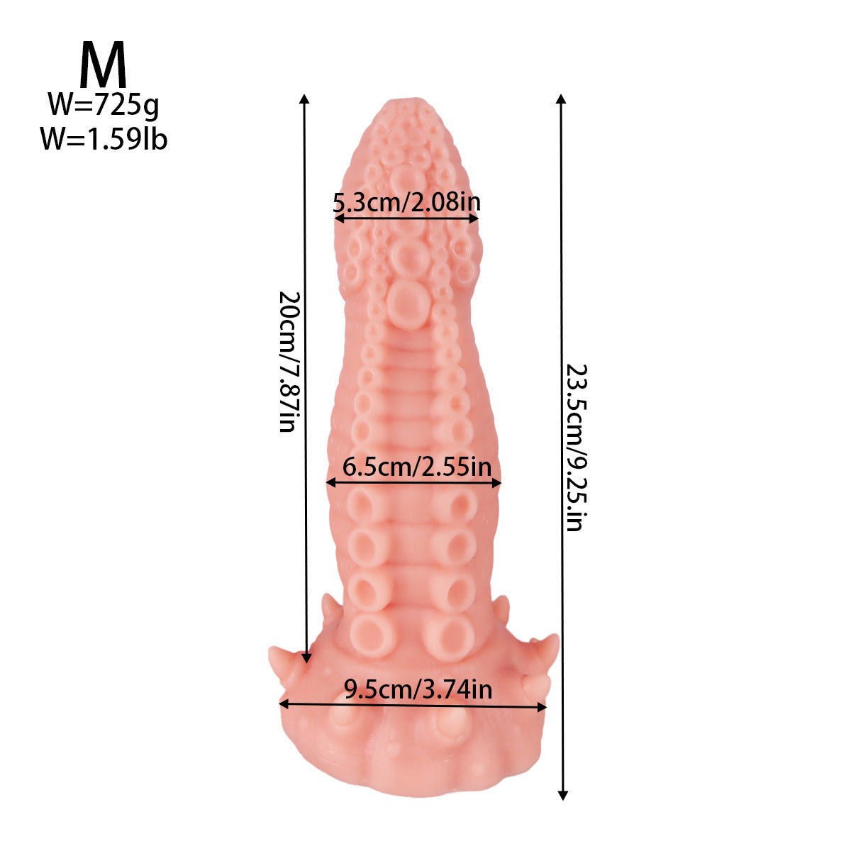 Eldritch Horror Silicone Dildo - Flesh Tone - M - image 9