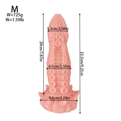 Eldritch Horror Silicone Dildo - Flesh Tone - M - image 9
