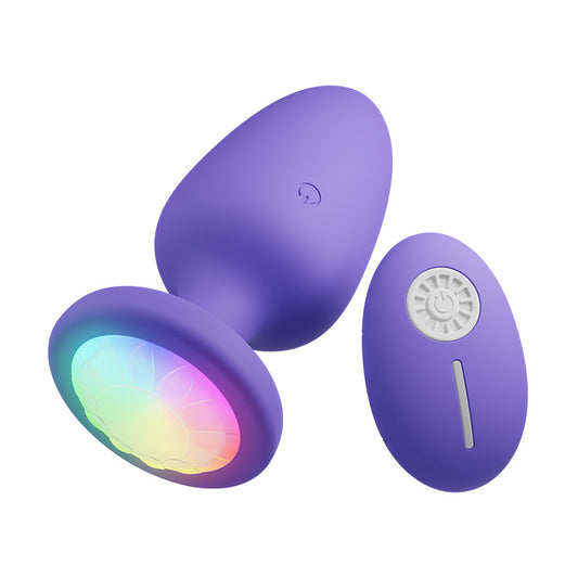 Purple Light Up Remote Vibrating Butt Plug - Purple - image 0