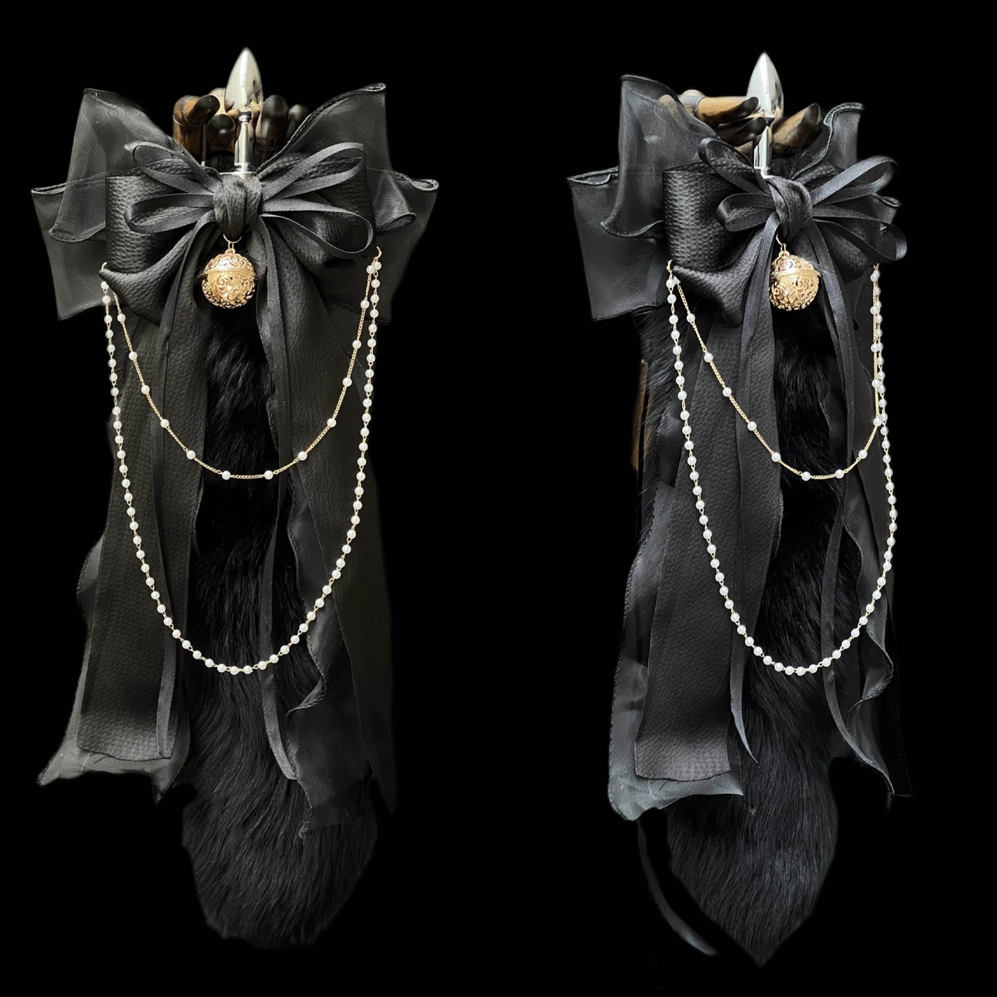 Luxury Fox Tail Plug Set – 15.7" Plush Tail With Pearl Chain & Interchangeable Plug Heads - image 10