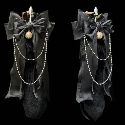 Luxury Fox Tail Plug Set – 15.7" Plush Tail With Pearl Chain & Interchangeable Plug Heads - image 10