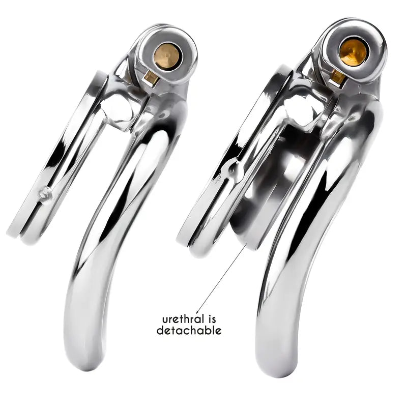 M-shaped Flat Stainless Steel Negative Inverted Chastity Penis Lock Cage - image 5